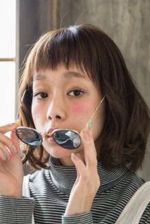 ショートバング×美モテ艶ボブ